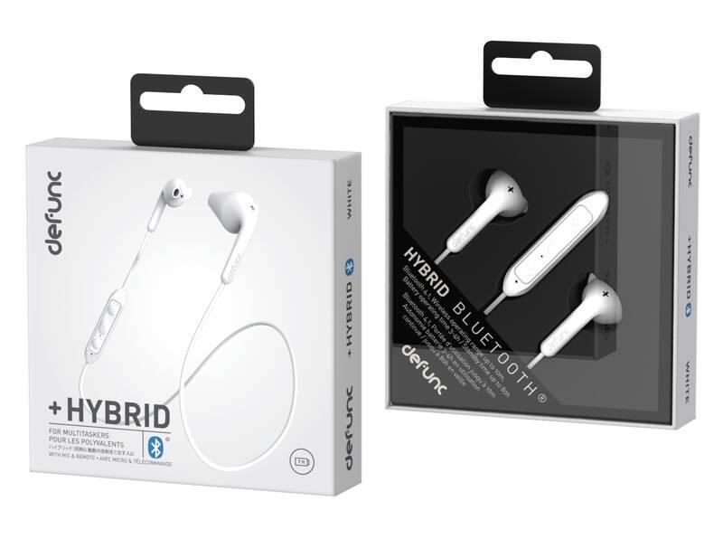 Sluchátka Defunc BT Earbud PLUS Hybrid bílá
