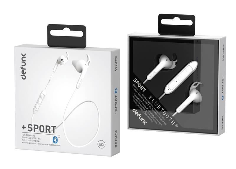 Sluchátka Defunc BT Earbud PLUS Sport bílá