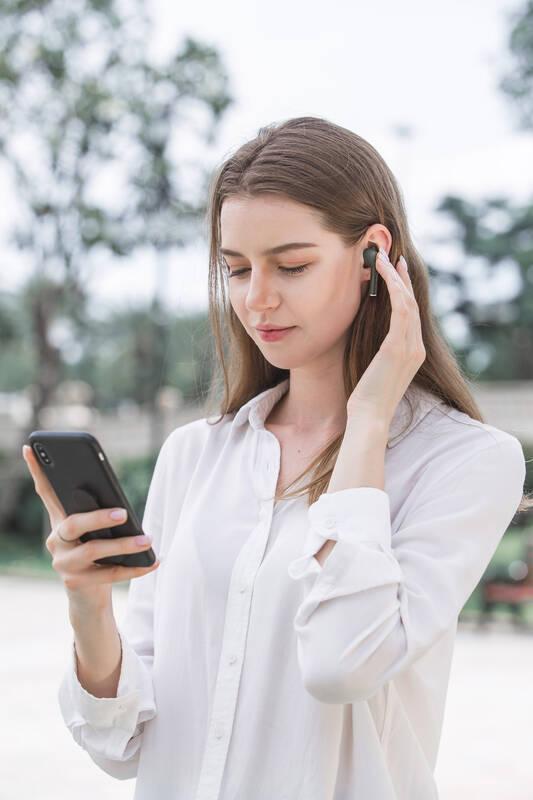 Sluchátka Defunc True Go zelená barva