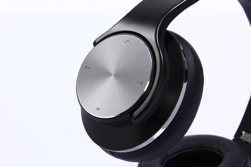 Sluchátka Evolveo SupremeSound E9, 2v1 s reproduktory černá