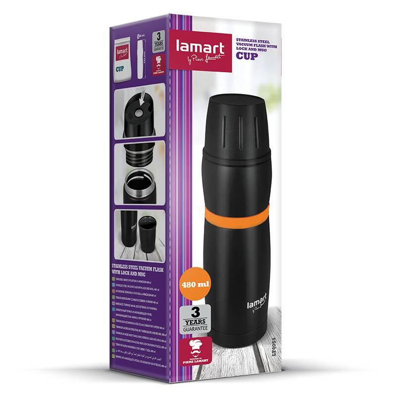 Termoska Lamart CUP 480 ml LT4054 černá oranžová