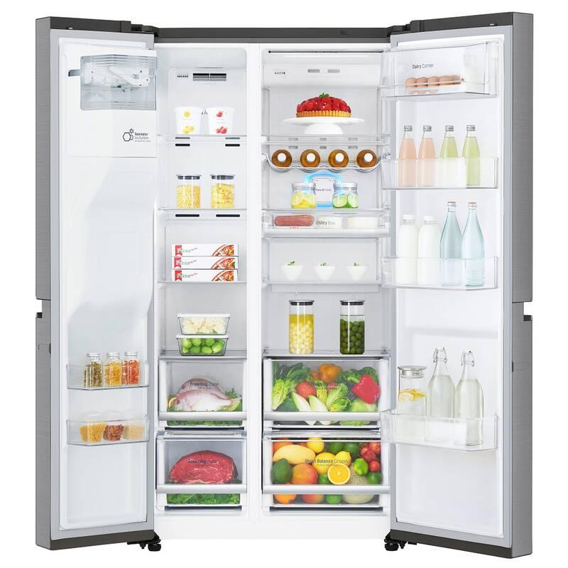 Americká lednice LG GSL960PZVZ stříbrná