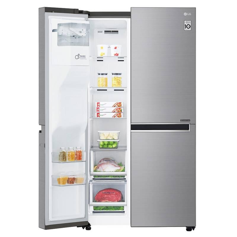Americká lednice LG GSL960PZVZ stříbrná