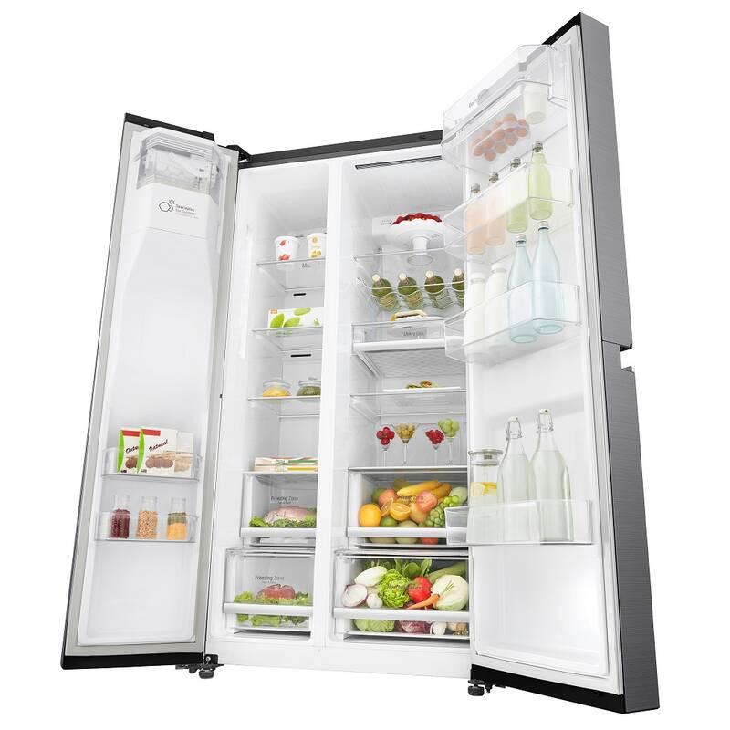 Americká lednice LG GSL960PZVZ stříbrná