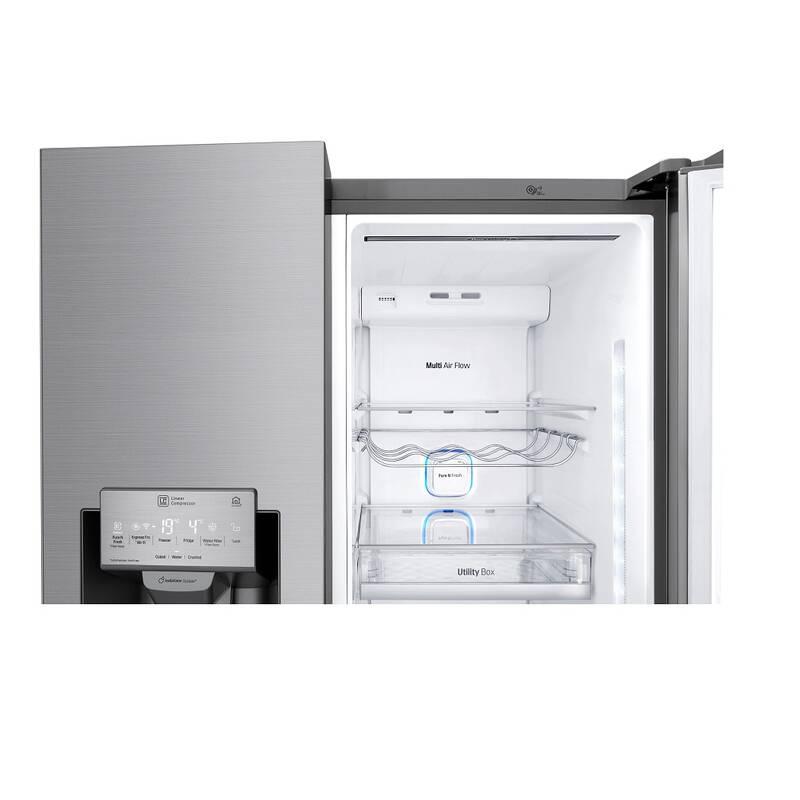 Americká lednice LG GSL960PZVZ stříbrná