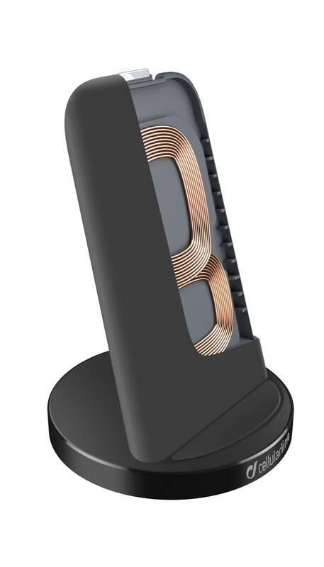 Bezdrátová nabíječka CellularLine Wireless Fast Charger Stand černá