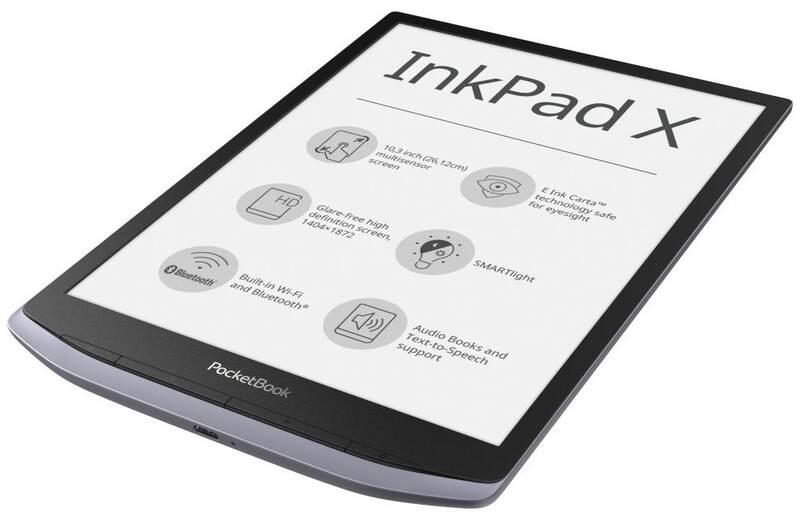 Čtečka e-knih Pocket Book InkPad X šedá, Čtečka, e-knih, Pocket, Book, InkPad, X, šedá