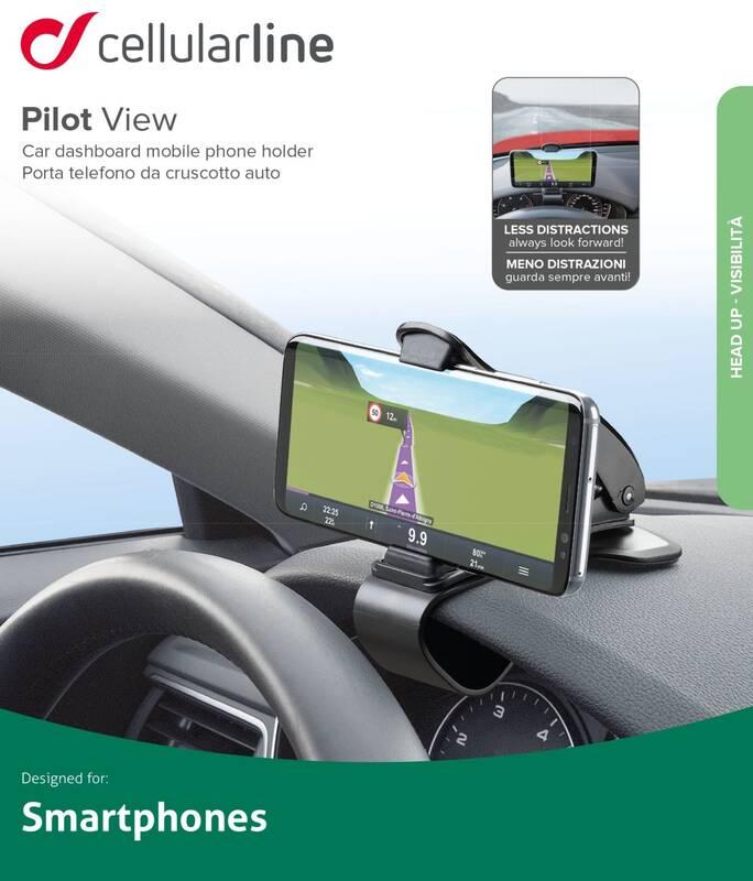 Držák na mobil CellularLine Pilot View černý