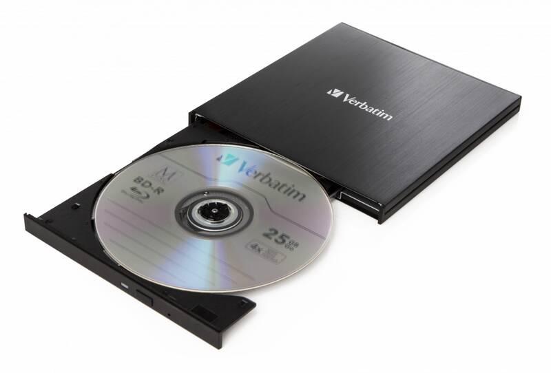 Externí Blu-ray vypalovačka Verbatim Slimline Ultra HD 4K USB-C černá