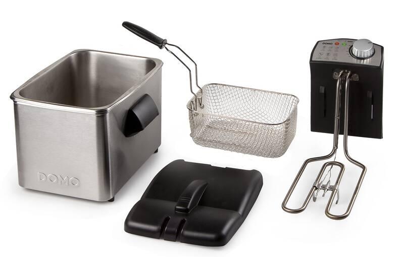 Fritéza Domo DO457FR černá nerez