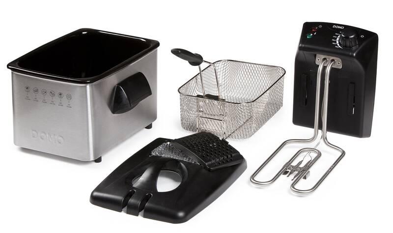 Fritéza Domo DO464FR černá nerez