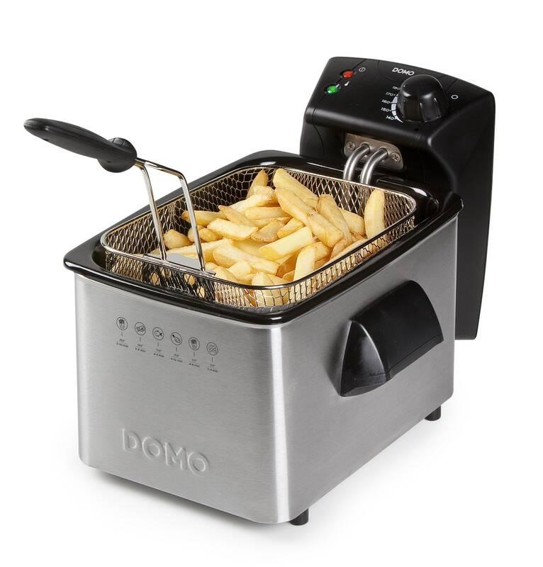 Fritéza Domo DO464FR černá nerez