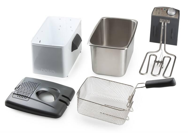 Fritéza Domo DO519FR bílá nerez