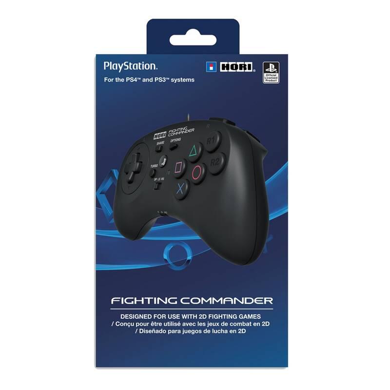 Gamepad HORI Fighting Commander pro PS4, PS3, PC černý