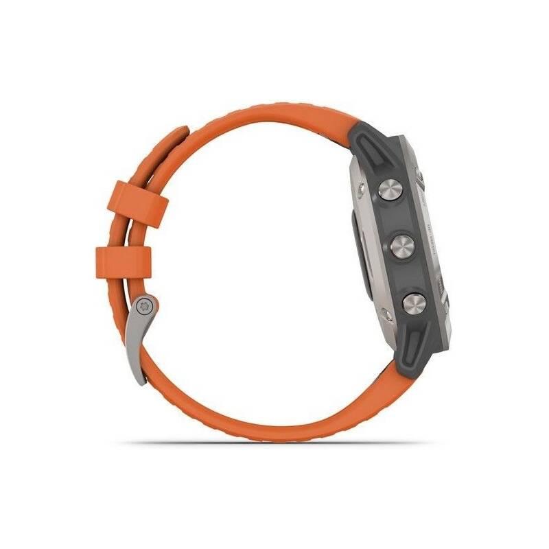 GPS hodinky Garmin fenix6 PRO Sapphire oranžové titanium