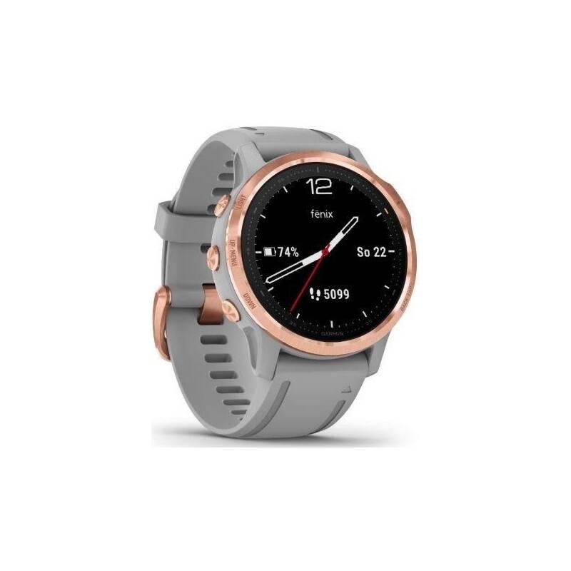 GPS hodinky Garmin fenix6S PRO Sapphire - rosegold šedé