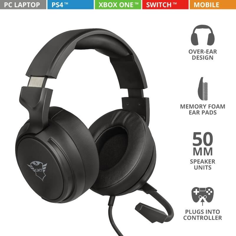 Headset Trust GXT Gaming 433 Pylo černý