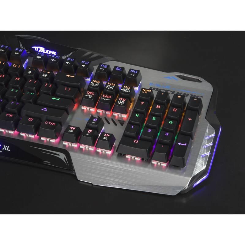 Klávesnice E-Blue Mazer K729 černá stříbrná