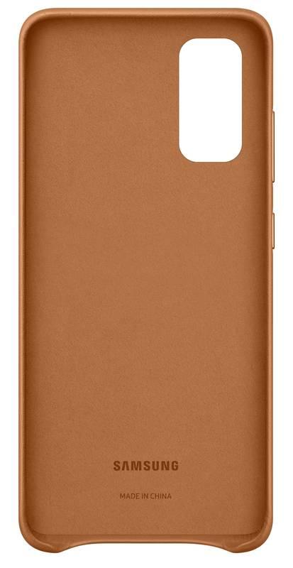 Kryt na mobil Samsung Leather Cover pro Galaxy S20 hnědý