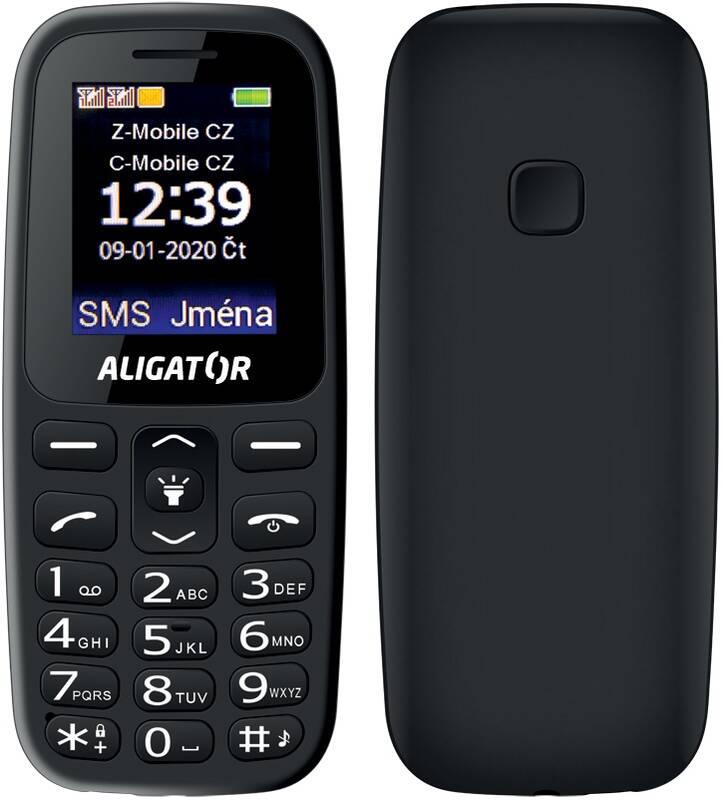 Mobilní telefon Aligator A220 Senior Dual SIM černý, Mobilní, telefon, Aligator, A220, Senior, Dual, SIM, černý