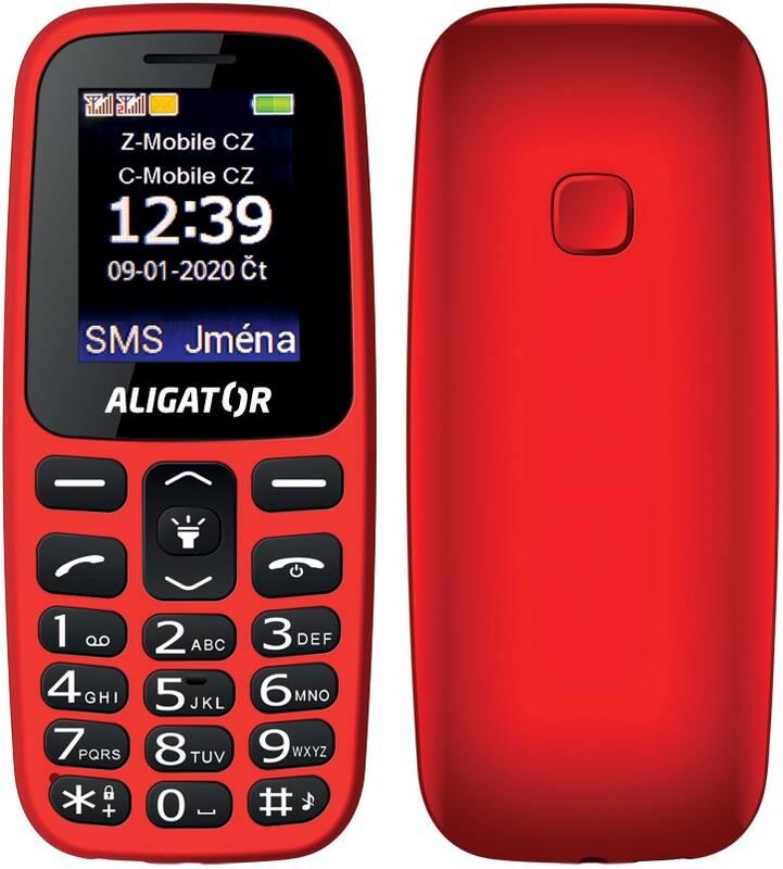 Mobilní telefon Aligator A220 Senior Dual SIM červený, Mobilní, telefon, Aligator, A220, Senior, Dual, SIM, červený