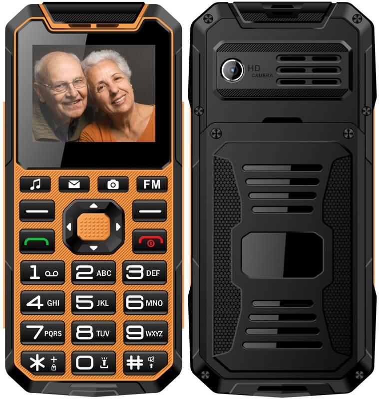 Mobilní telefon CUBE 1 S400 Senior Dual SIM oranžový