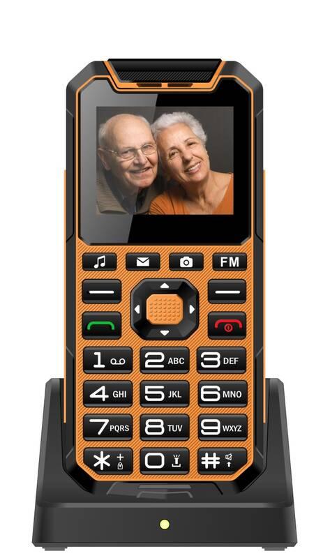 Mobilní telefon CUBE 1 S400 Senior Dual SIM oranžový, Mobilní, telefon, CUBE, 1, S400, Senior, Dual, SIM, oranžový