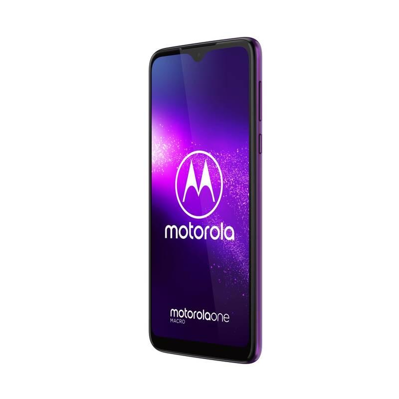 Mobilní telefon Motorola One Macro fialový