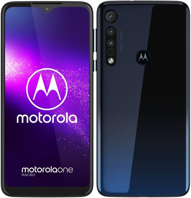 Mobilní telefon Motorola One Macro modrý