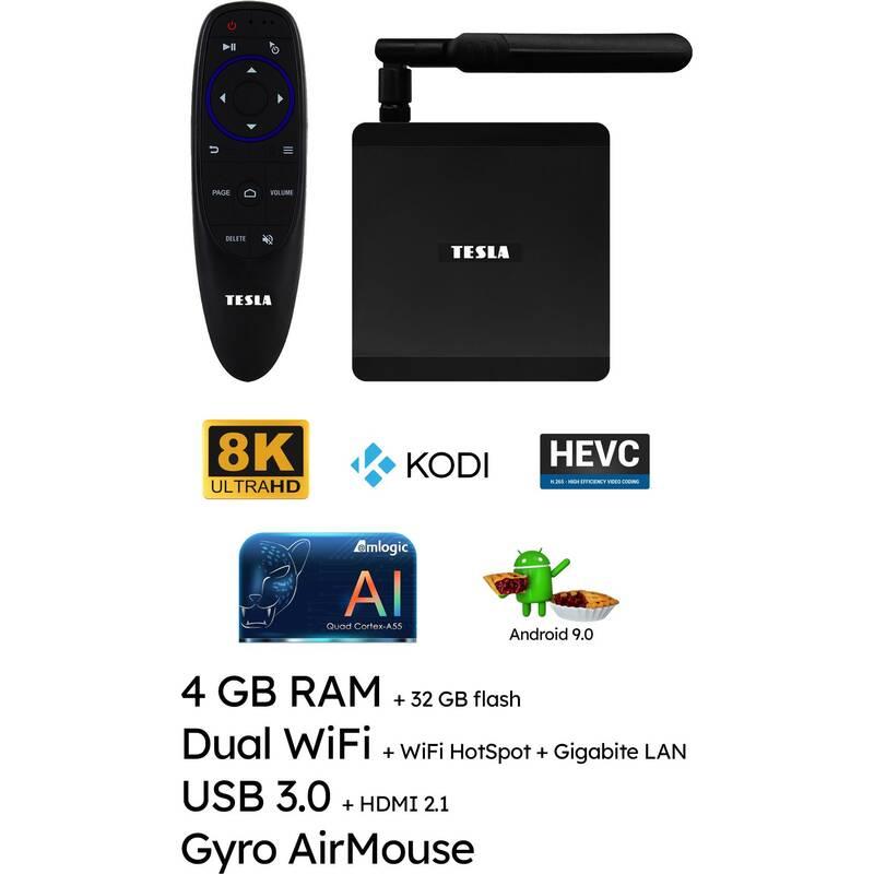 Multimediální centrum Tesla MediaBox X900 Pro - 8K HDR černý