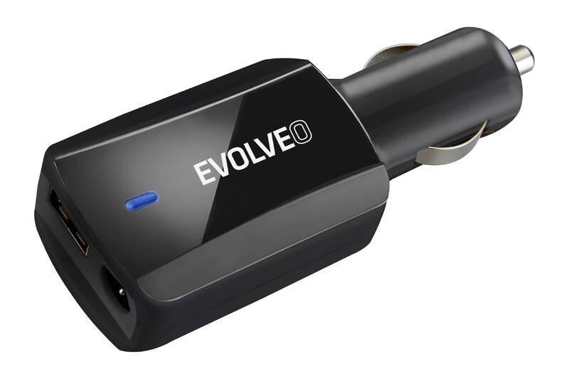 Napájecí adaptér Evolveo Chargee Car90, 12V pro notebooky 90W