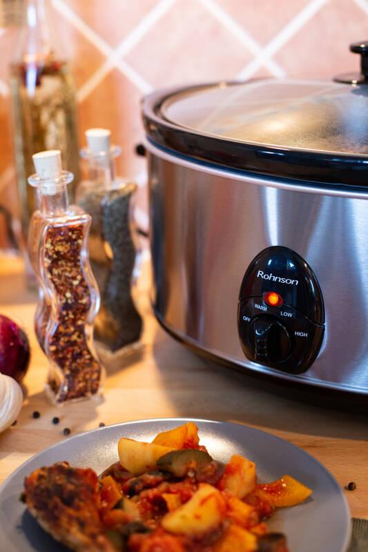 Pomalý hrnec Rohnson R-2840 stříbrný