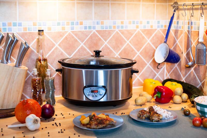 Pomalý hrnec Rohnson R-2855 stříbrný