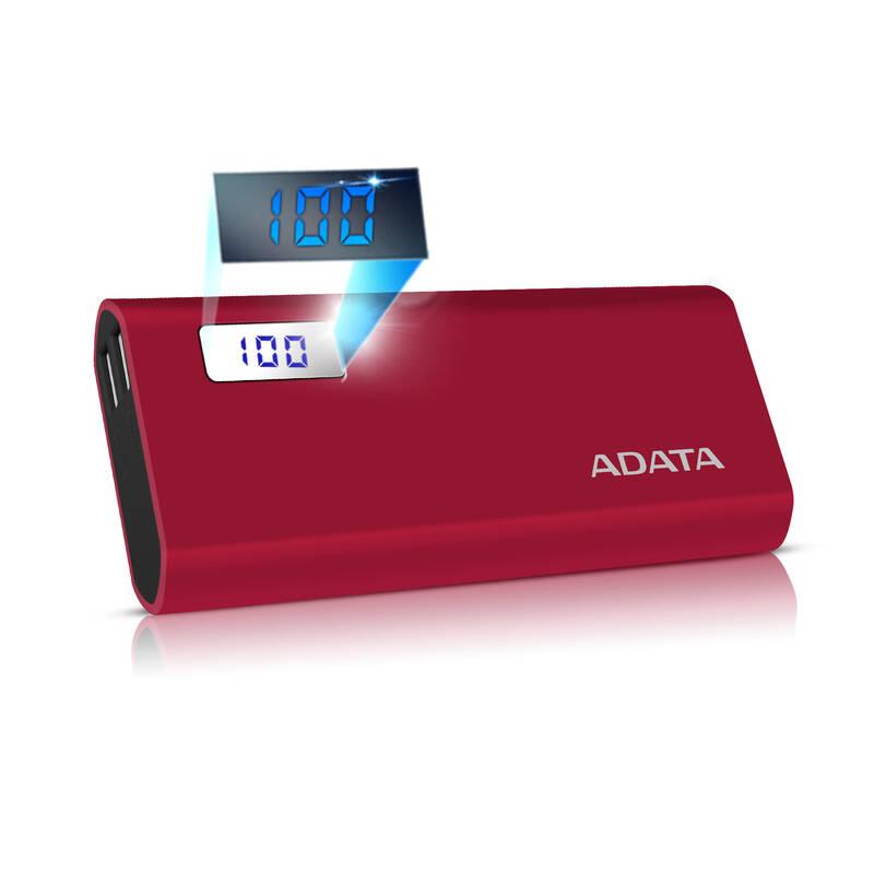 Powerbank ADATA P12500D 12500mAh červená