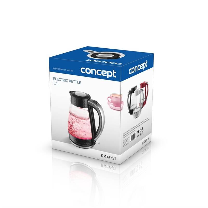 Rychlovarná konvice Concept RK4091 černá sklo