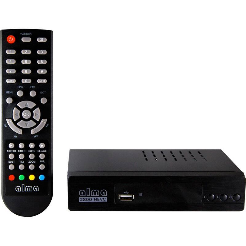 Set-top box ALMA 2800 SE, DVB-T2 H.265 černý
