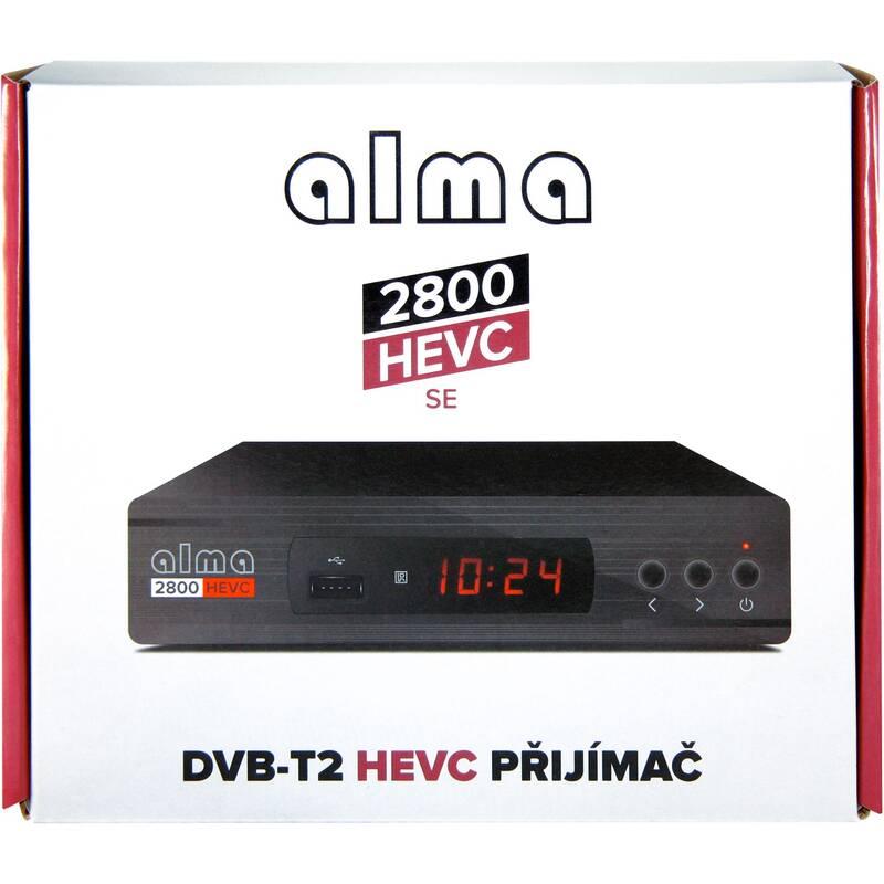 Set-top box ALMA 2800 SE, DVB-T2 H.265 černý