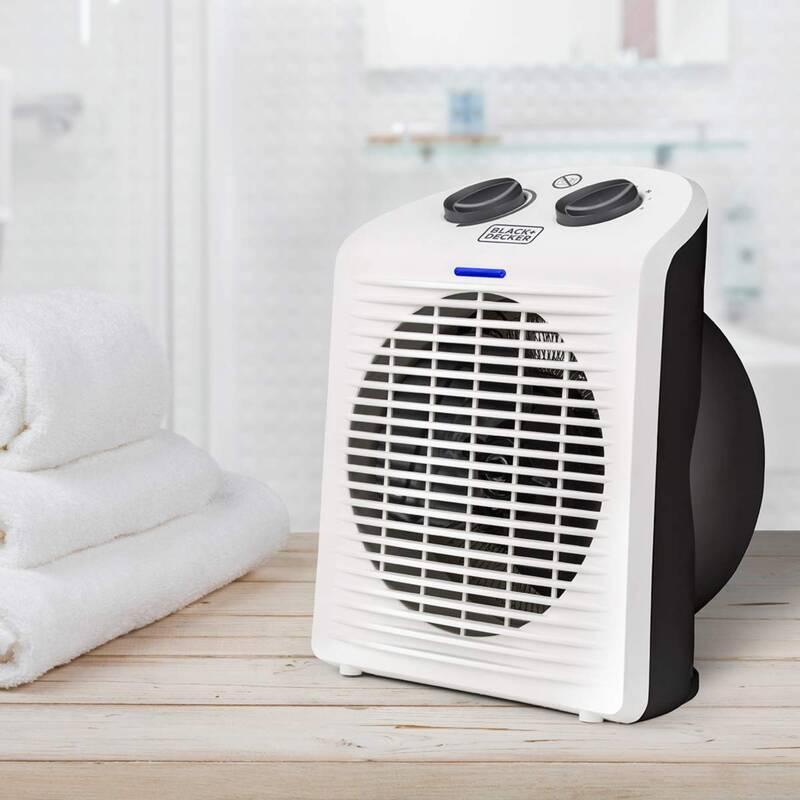 Teplovzdušný ventilátor Black Decker BXSH2000E bílý