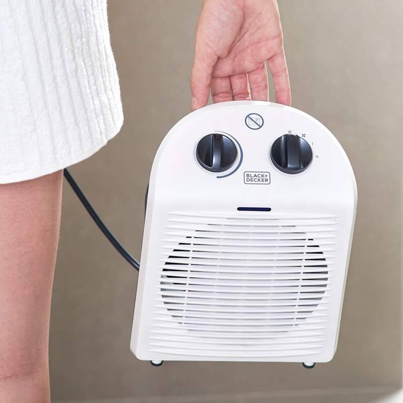 Teplovzdušný ventilátor Black Decker BXSH2000E bílý