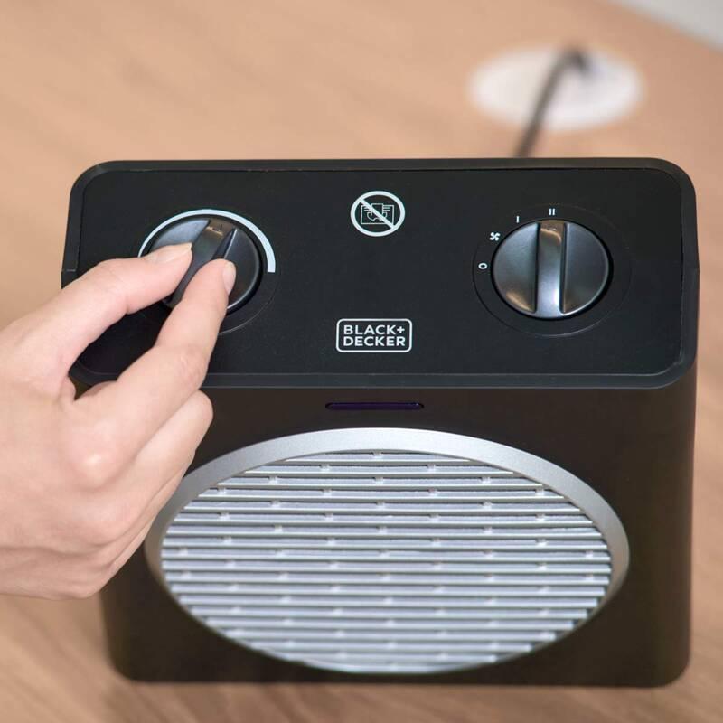 Teplovzdušný ventilátor Black Decker BXSH2003E černý