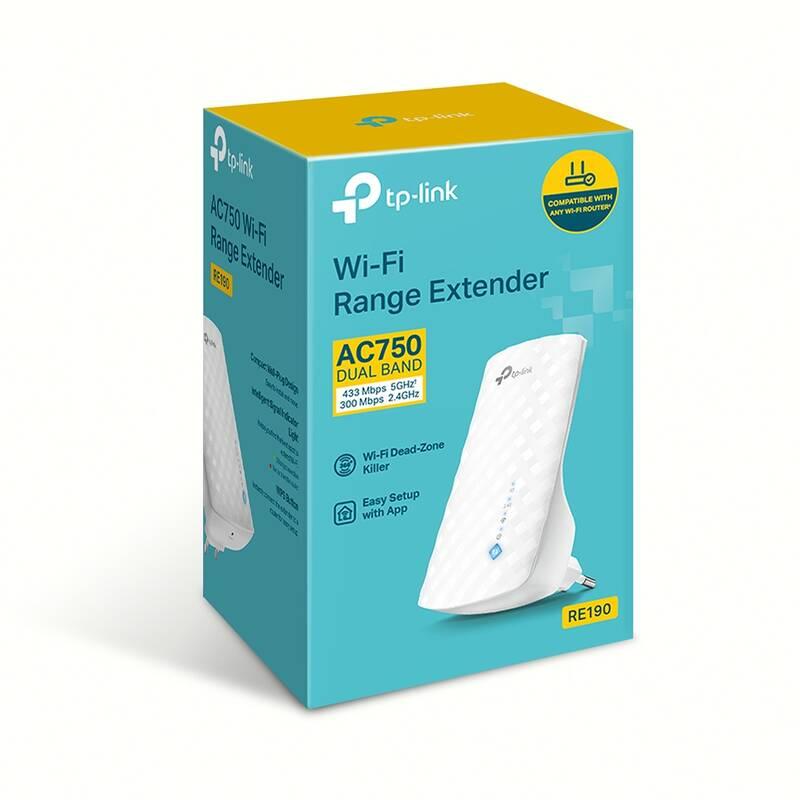 WiFi extender TP-Link RE190 bílý, WiFi, extender, TP-Link, RE190, bílý