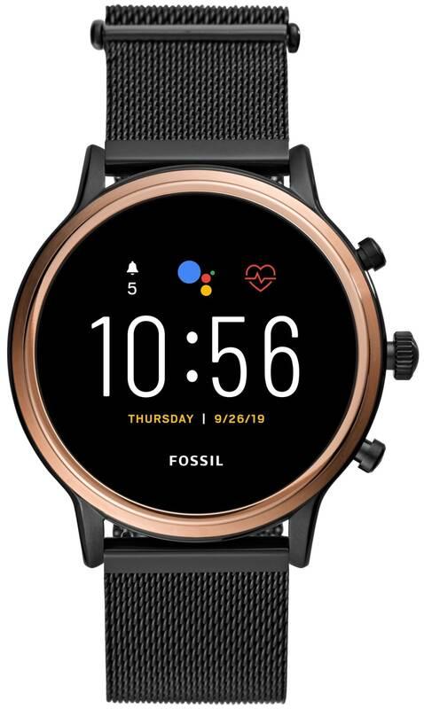 Chytré hodinky Fossil FTW6036 HR - Black stainless steel, Chytré, hodinky, Fossil, FTW6036, HR, Black, stainless, steel