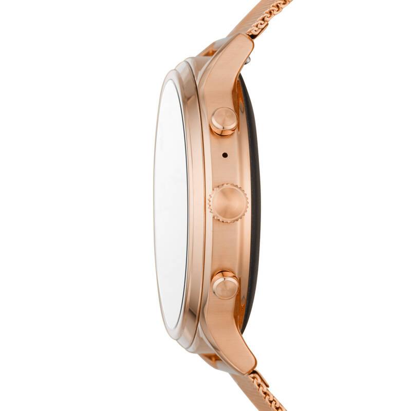 Chytré hodinky Fossil FTW6062 HR - Rose gold stainless steel Mesh