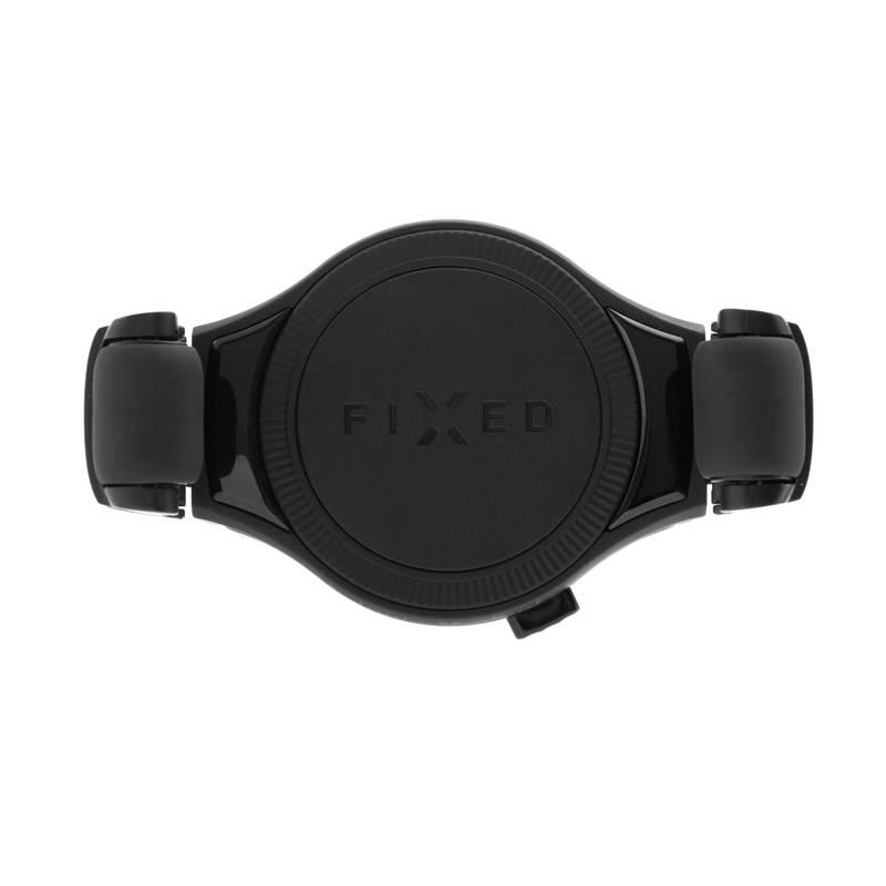 Držák na mobil FIXED Roll do mřížky ventilace, bezdrátové nabíjení černý