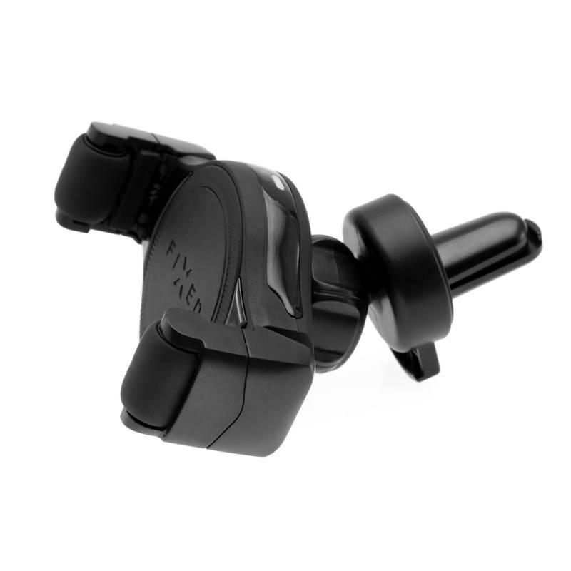 Držák na mobil FIXED Roll do mřížky ventilace, bezdrátové nabíjení černý