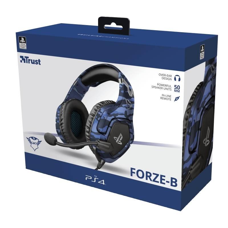 Headset Trust GXT 488 Forze-B Sony PS4 Licensed modrý