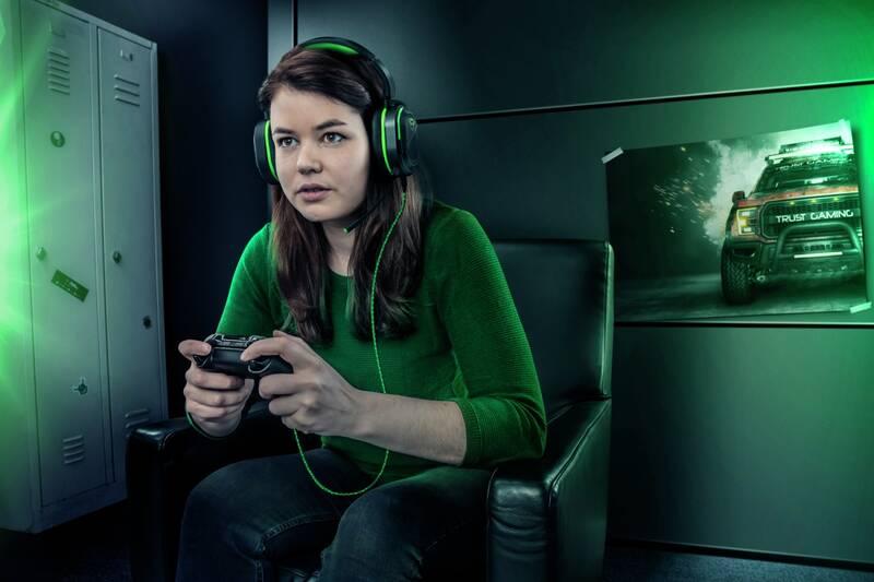 Headset Trust GXT422G Legion pro Xbox One černý zelený