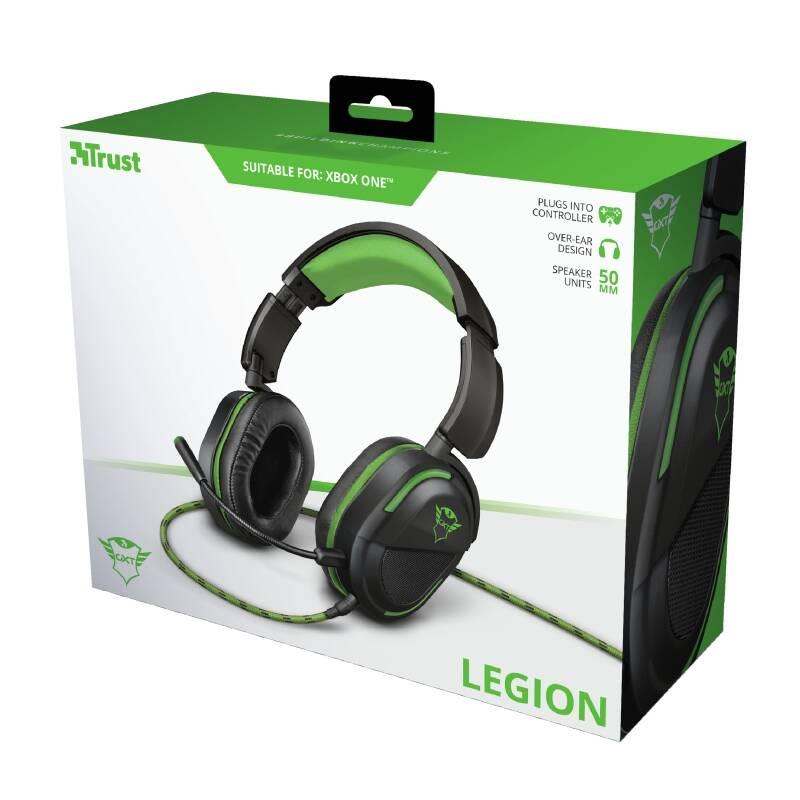 Headset Trust GXT422G Legion pro Xbox One černý zelený, Headset, Trust, GXT422G, Legion, pro, Xbox, One, černý, zelený