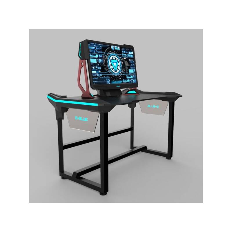 Herní stůl E-Blue 136,5 x 80,3 cm, podsvícený černý