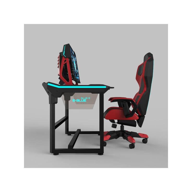 Herní stůl E-Blue 136,5 x 80,3 cm, podsvícený černý